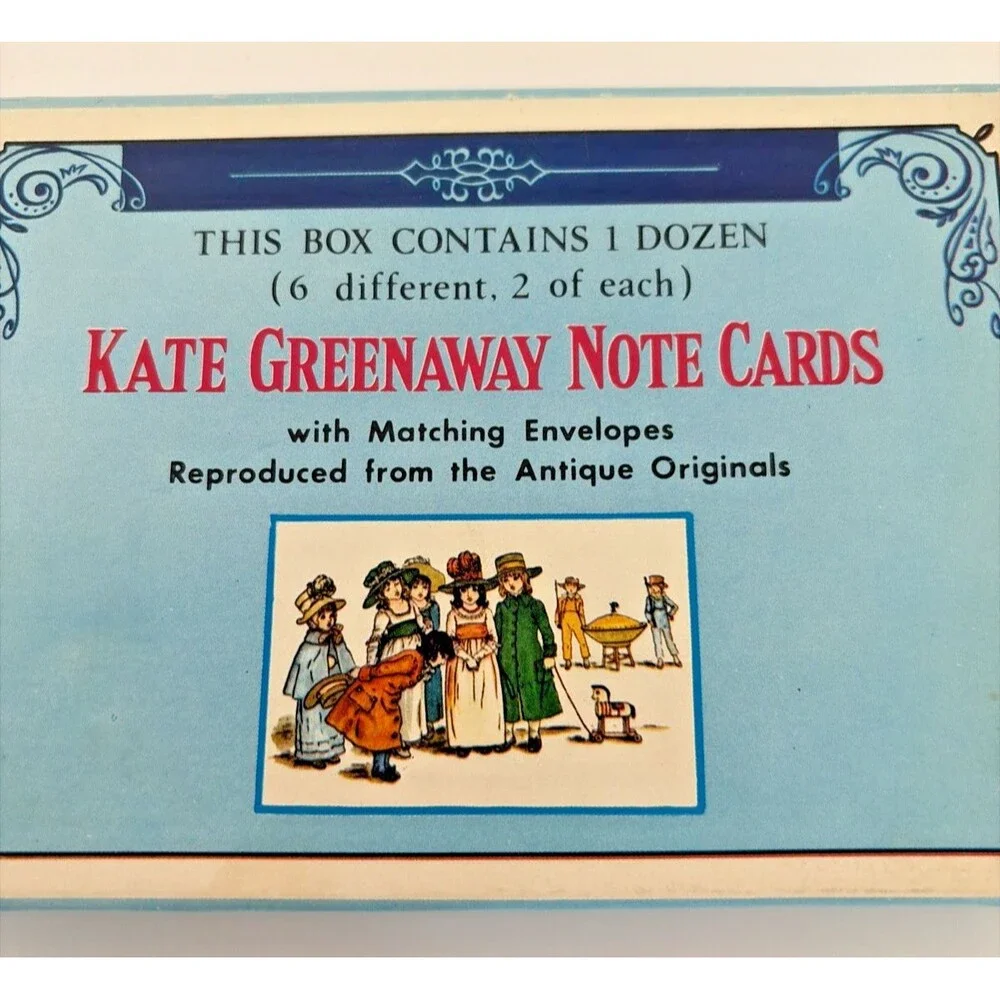 Vintage Kate Greenaway Note Cards 6 Reproduction Cards & Envelopes Merrimack